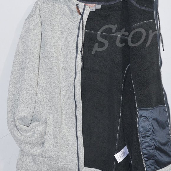 Gray NWT Rugged Elements men's moutain fleece full zip hoodie - Picture 5 of 6